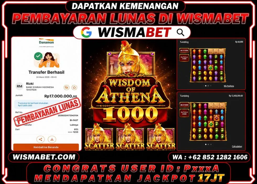 BUKTI KEMENANGAN Wisdom Of Athena 1000 Rp17,000,000- LUNAS